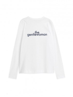 Koszulki Arket The Gentlewoman Long-Sleeved Damskie Białe | Polska CGTJH-4386