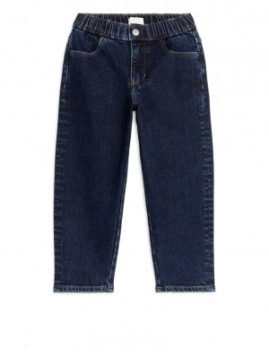 Portki Arket Pull-on Denim Dziewczynka Ciemny Niebieskie | Polska WQZJN-1298