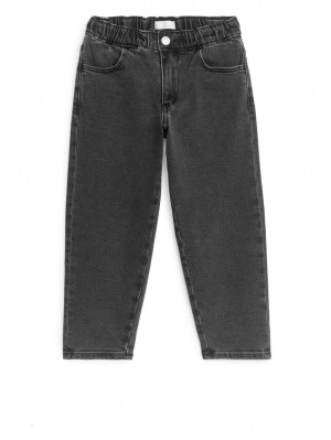 Portki Arket Pull-on Denim Dziewczynka Czarne | Polska KUEOH-0781