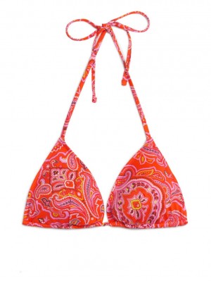 Stroje Kąpielowe Arket Triangle Bikini Top Damskie Pomarańczowe | Polska QJGTU-5013