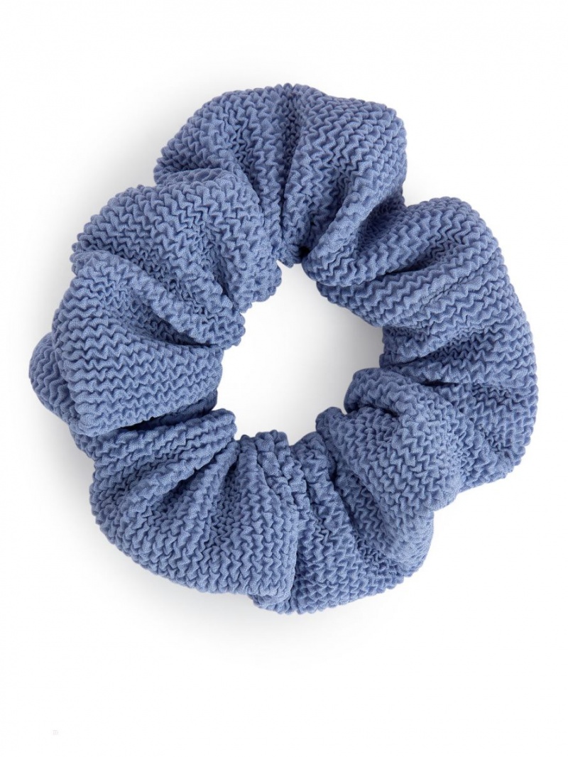 Akcesoria Do Włosów Arket Crinkle Scrunchie Damskie Niebieskie | Polska BXQKE-3697