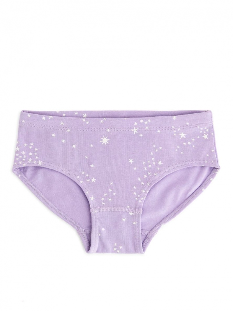 Bielizny Arket Bawełniane Jersey Briefs Dziewczynka Różowe Fioletowe | Polska BJXML-0173