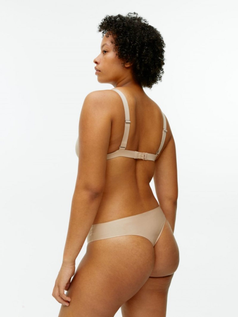 Bielizny Arket Seamless Thongs Damskie Beżowe | Polska GPMTZ-6435