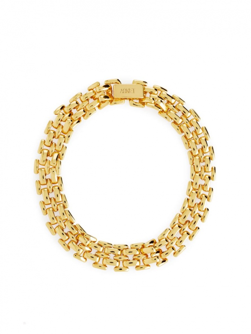 Bransoletka Arket Gold-Plated Chain Damskie Złote | Polska QWTUR-1357