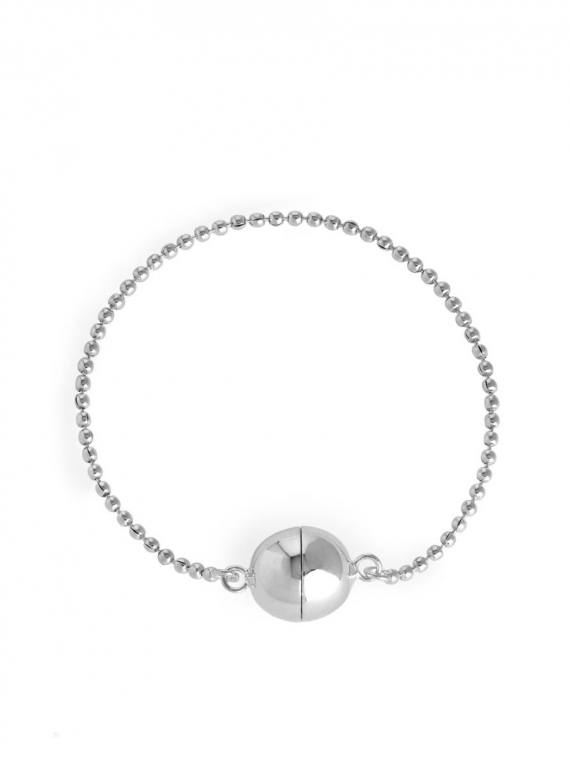 Bransoletka Arket Silver-Plated Ball Chain Damskie Srebrne | Polska XOZSQ-4027