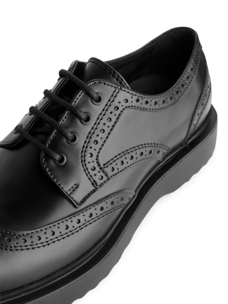 Buty Brogue Arket Skórzane Męskie Czarne | Polska CGWVL-3178