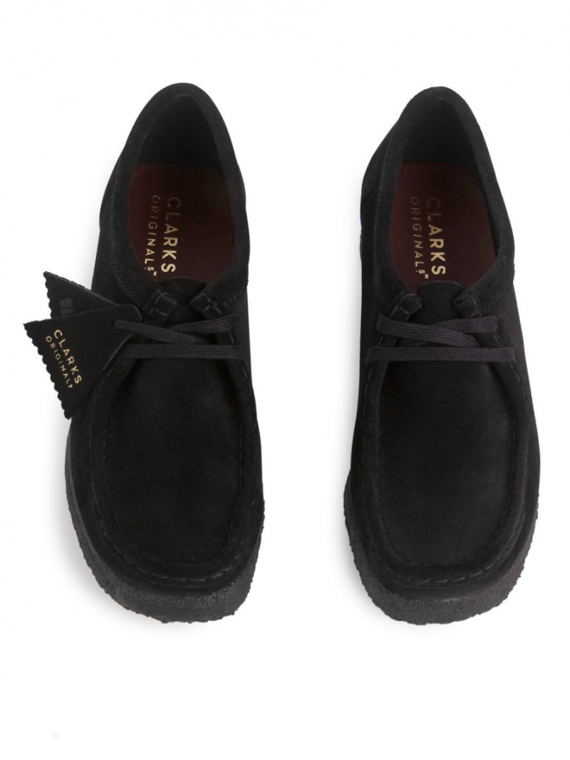 Buty Chukka Arket Clarks Wallabee Damskie Czarne | Polska JUVAT-2167