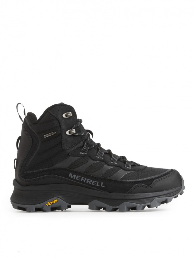 Buty Trekkingowe Arket Merrell Moab Speed Thermo Mid Nieprzemakalne Hikers Męskie Czarne | Polska BSIPZ-7396