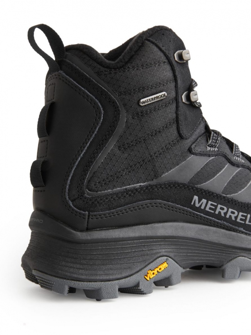 Buty Trekkingowe Arket Merrell Moab Speed Thermo Mid Nieprzemakalne Hikers Męskie Czarne | Polska BSIPZ-7396