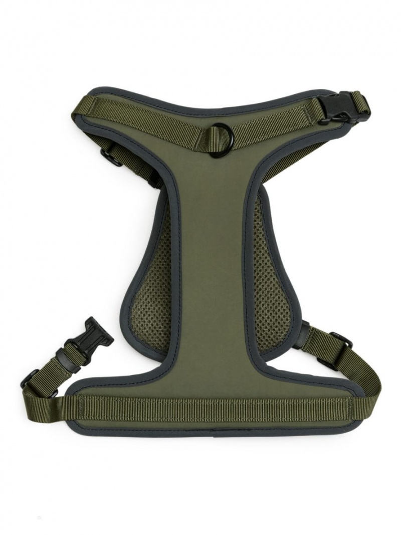 Inne Akcesoria Arket Mesh Dog Harness Męskie Khaki Zielone | Polska FYAJG-7430