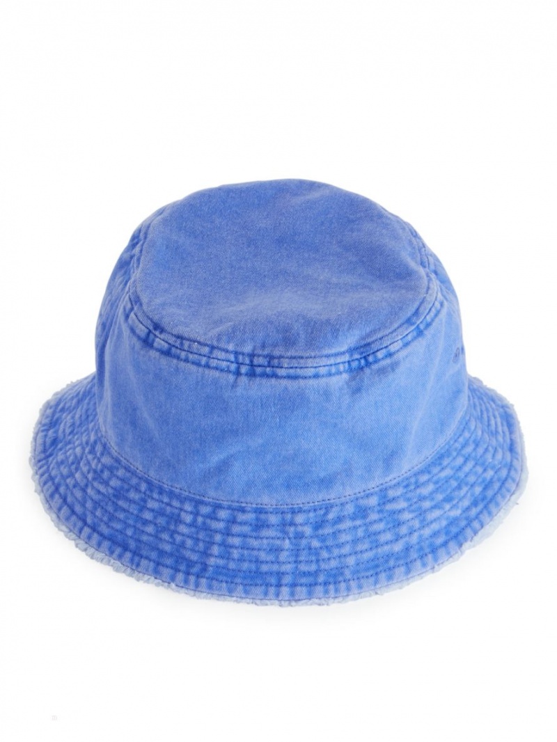 Kapelusz Arket Raw-Edge Bucket Hat Chłopięce Niebieskie | Polska IWDAJ-1268