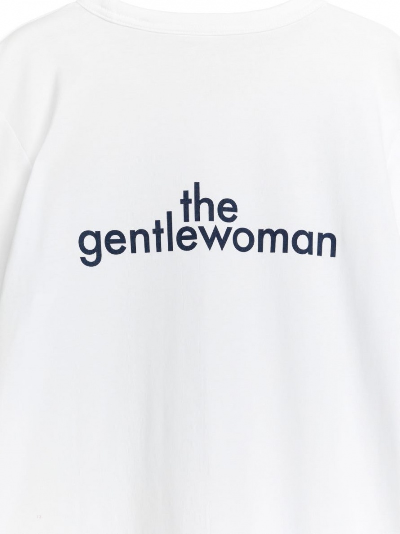 Koszulki Arket The Gentlewoman Long-Sleeved Damskie Białe | Polska CGTJH-4386