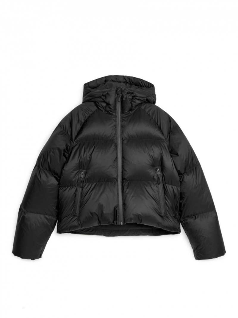 Kurtka Arket Down Puffer Damskie Czarne | Polska KEMRD-8295