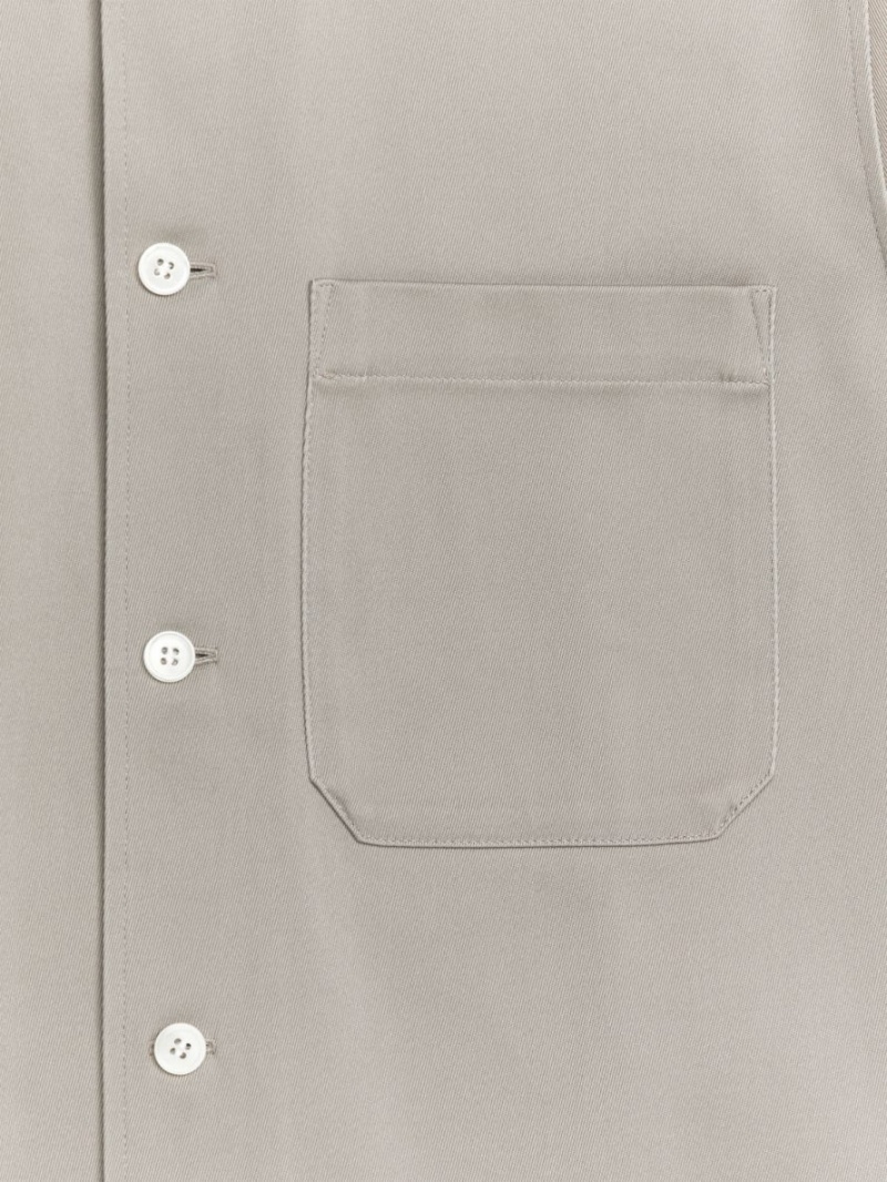 Overshirt Arket Twill Męskie Beżowe | Polska GCPHD-0637