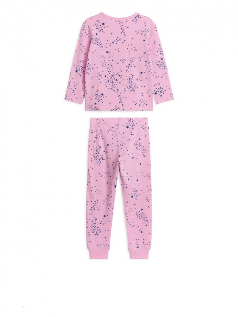 Piżama Arket Jersey Pyjama Set Dziewczynka Różowe | Polska NSDWL-1327