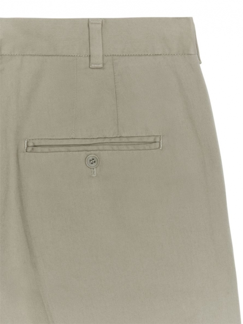 Portki Arket Bawełniane Twill Chinos Męskie Szare | Polska DBKIY-5021