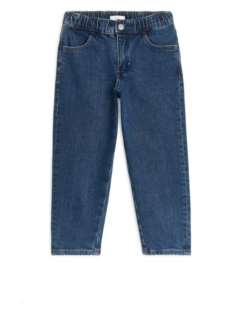 Portki Arket Pull-on Denim Dziewczynka Niebieskie | Polska FDBIK-7436