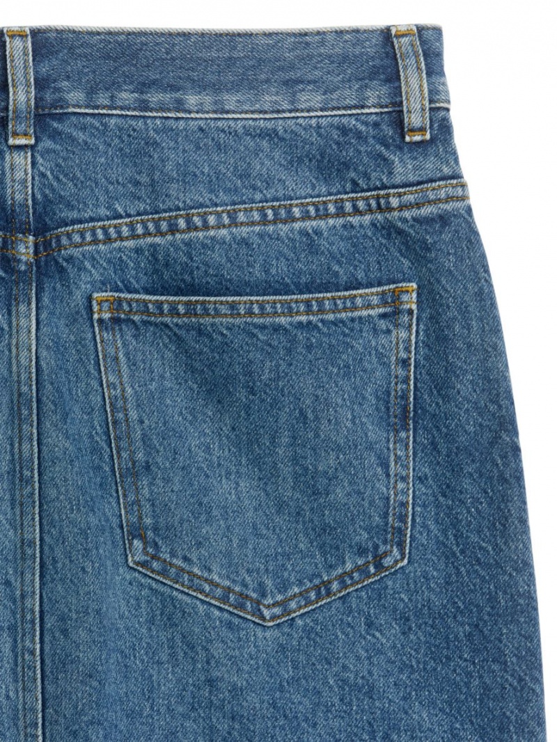 Spódnica Arket Denim Damskie Niebieskie | Polska IUMJX-2174