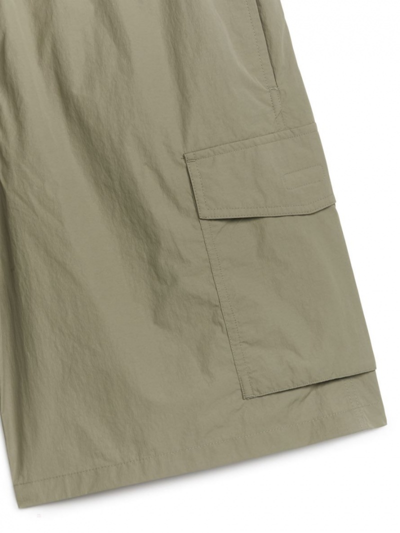 Spodenki Arket Active Utility Męskie Khaki Zielone | Polska JSTRW-4965