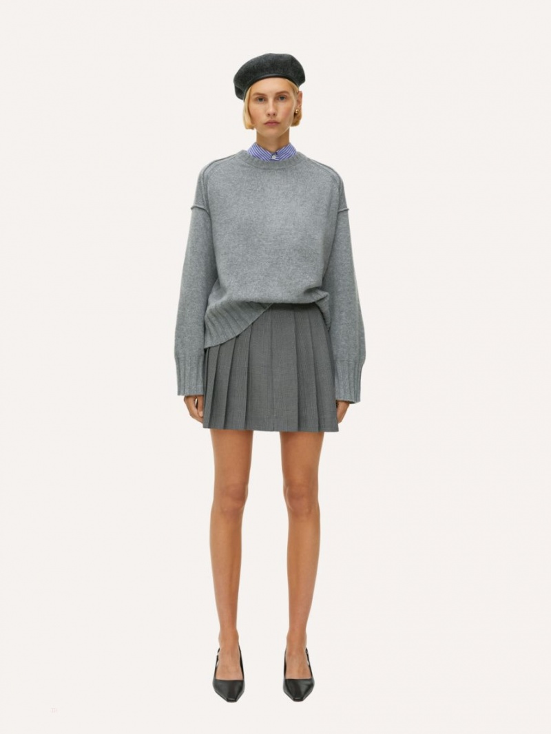 Sweter Arket Oversized Wełna Damskie Szare | Polska VWZRC-4768