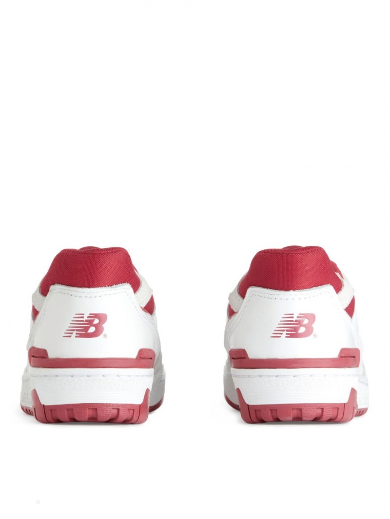 Trampki Arket New Balance 550 Damskie Białe Czerwone | Polska NSLPF-1634