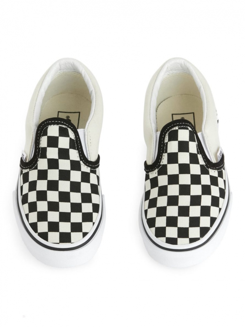 Trampki Arket Vans Toddler Klasyczne Slip-On Dziewczynka Białe Czarne | Polska WXPDJ-2865